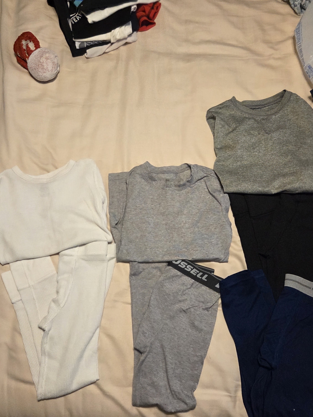2 Complete Set Of Long Johns & Unmatching Set